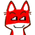 Red Fox occhiolino a una ragazza